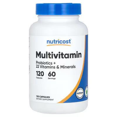 Multivitamínico con Probióticos 120 cápsulas — Nutricost