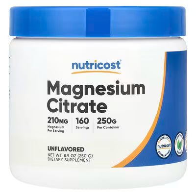 Magnesio Citrato en Polvo 250g — Nutricost