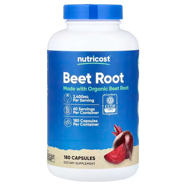 Beet Root 180 Cápsulas — Nutricost